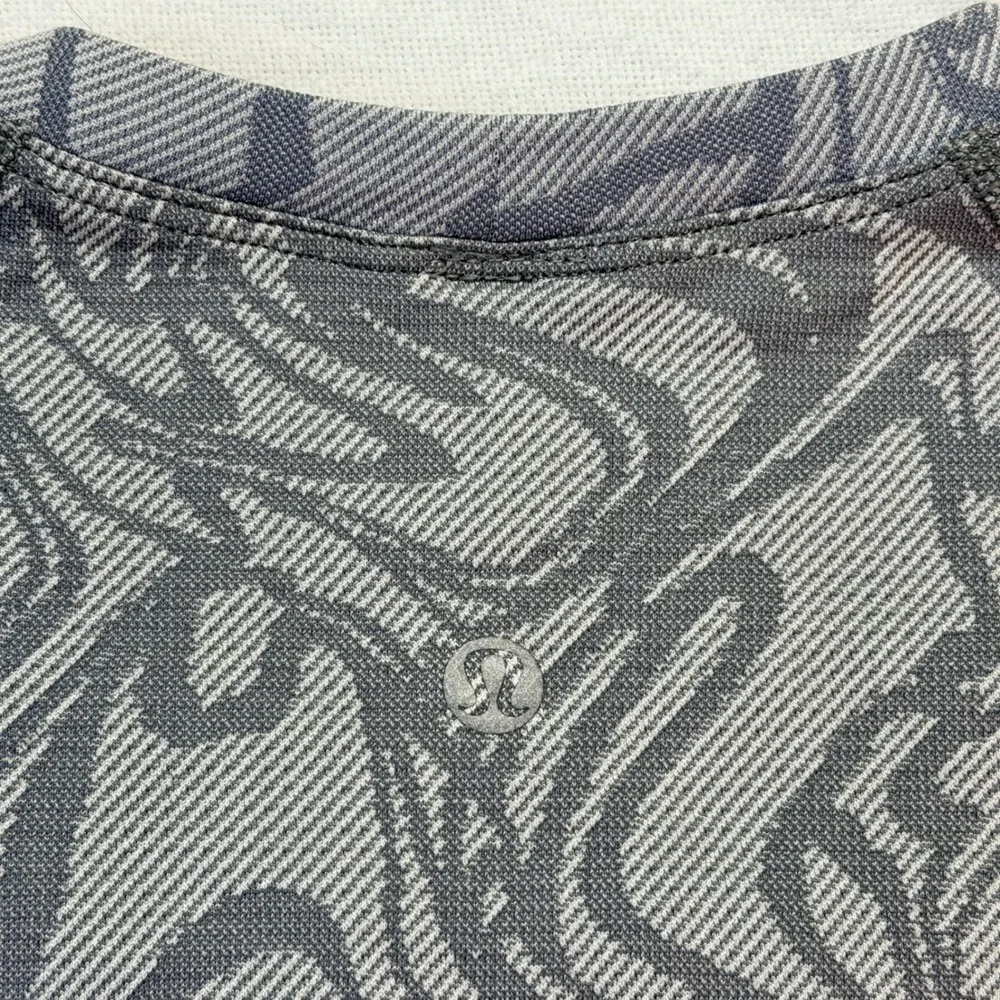 Lululemon Swiftly Tech Short Sleeve 2.0‎ Marble Mix Rhino Grey White Size 8